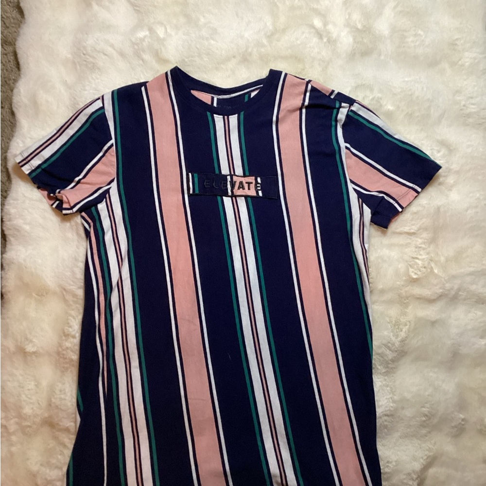 Striped Navy and Pink T-Shirt